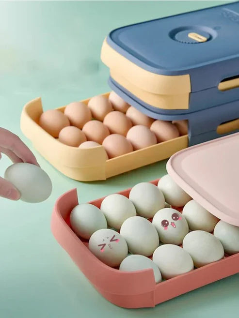 🥚Organizador de Huevos para Refrigerador – ¡Mantén tus Huevos Frescos y Ordenados!